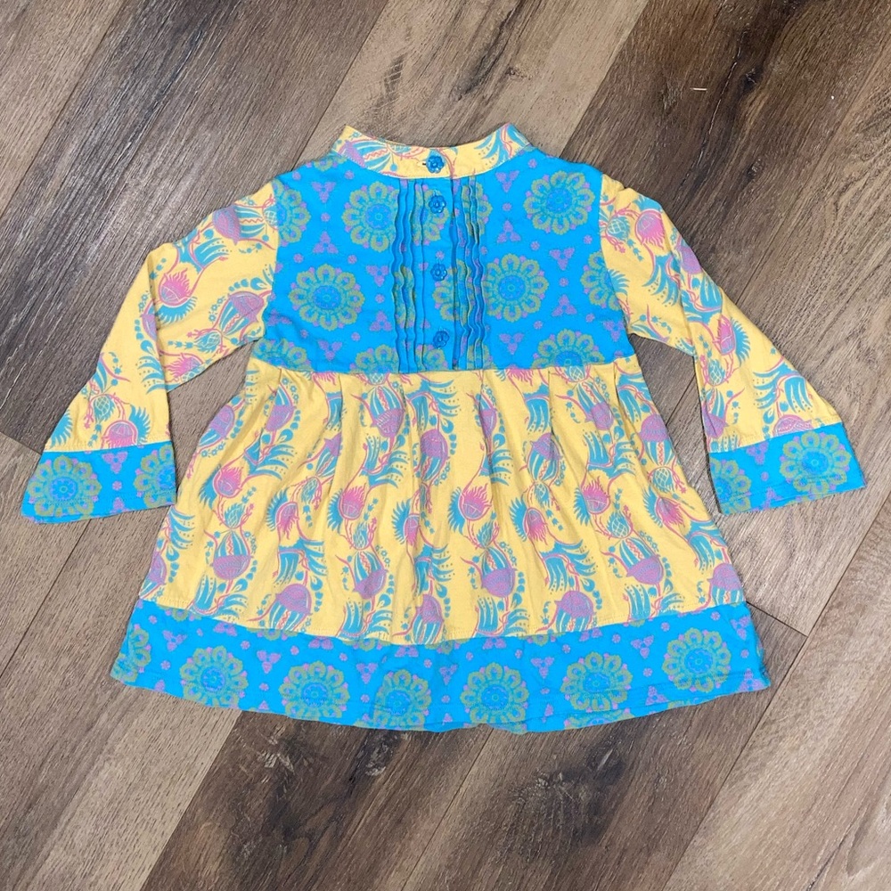 Flint & Flitter Floral Dress Long Sleeve Western Muted Cowgirl Rodeo 4T